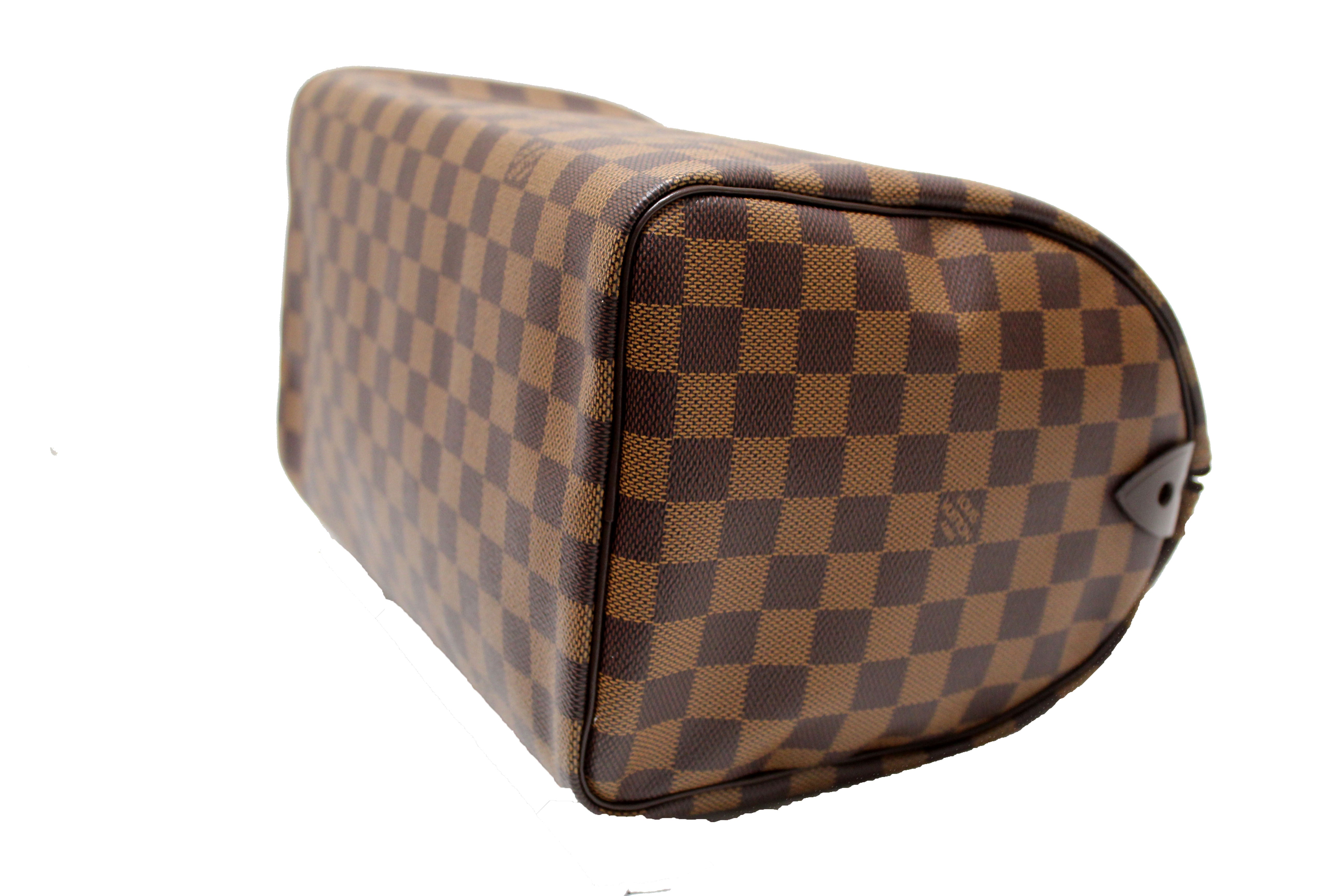 Authentic Louis Vuitton Damier Ebene Speedy 30 Handbag for Women - Luxury Crossbody Purse with Shoulder Strap, Perfect for Work, Travel & Everyday Use