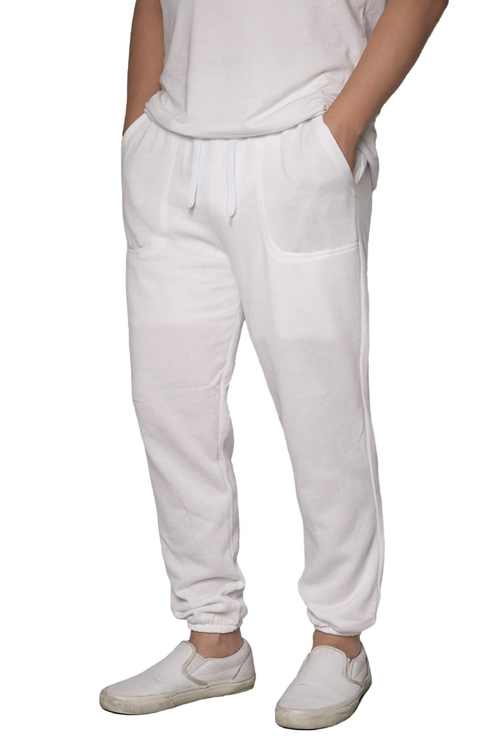 URBANJ Men's Casual Lightweight Fleece Jogger Sweatpants - Comfortable Lounge Pants for Running, Workout & Relaxing at Home