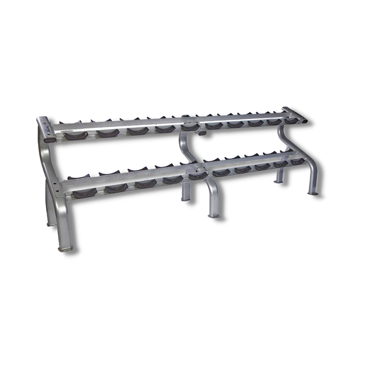 Commercial 2-Tier Dumbbell Rack - Heavy Duty Troy Barbell (DR 10) for Home Gym & Weightlifting - Perfect for Garage, Fitness Studio & Cross-Training