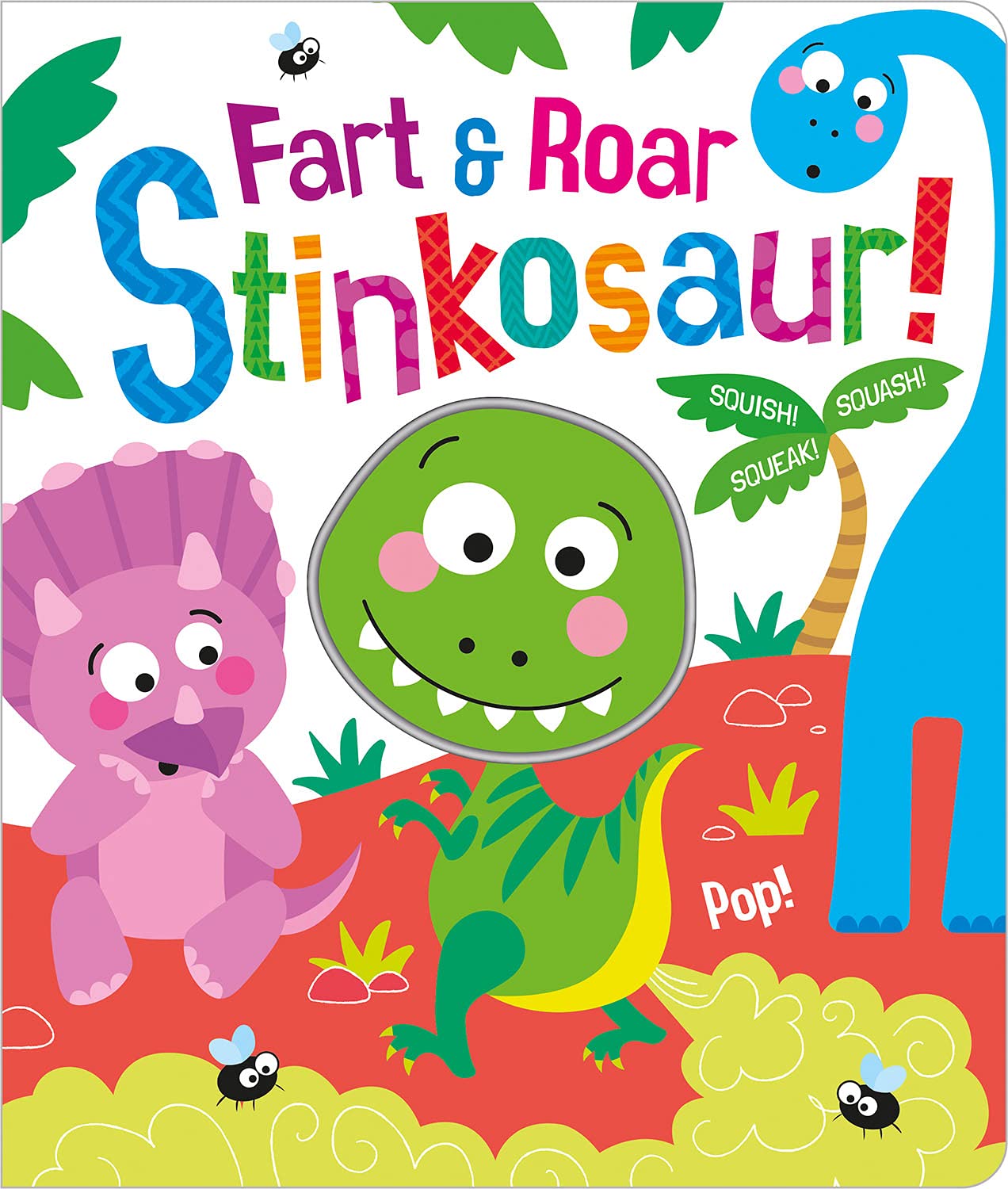 Fart & Roar Stinkosaur Dinosaur Toy - Squishy Squeaky Silicone Sensory Book for Kids | Fun Bath Time, Teething & Stress Relief Toy for Toddlers