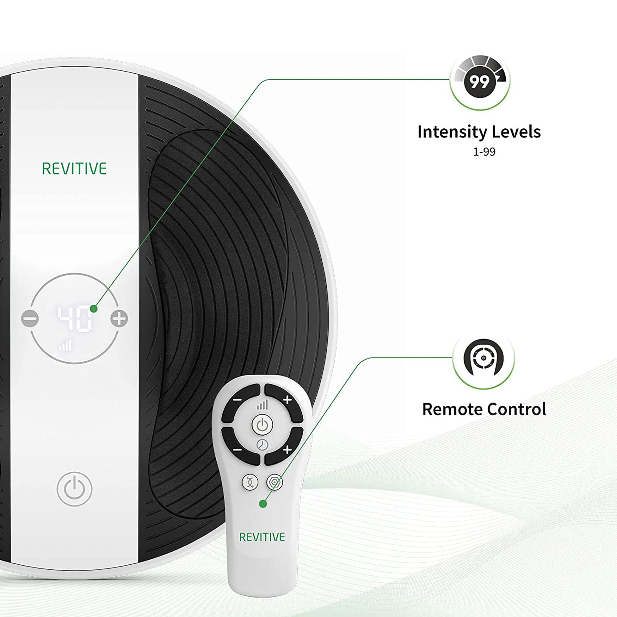 Revitive ProHealth Circulation Booster for Leg & Foot Pain Relief - FDA Cleared EMS Device for Improved Blood Flow - Perfect for Office Workers, Travelers & Seniors with Tired Legs