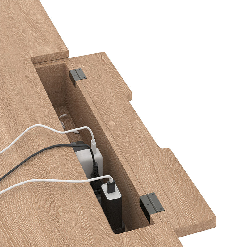 Raquel Modern Transitional Office Desk with Cable Management Hole - Stylish Home Office Desk for Remote Work & Study