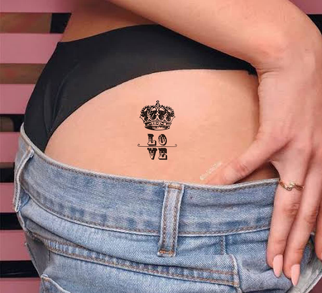 3D Temporary Tattoo Stickers for Men & Women - Waterproof Fake Tattoos with Flowers, Butterflies, Stars & Angel Designs - Realistic Body Art for Adults & Teens (19x9cm) - Perfect for Parties, Halloween, Cosplay & Honeymoon Looks