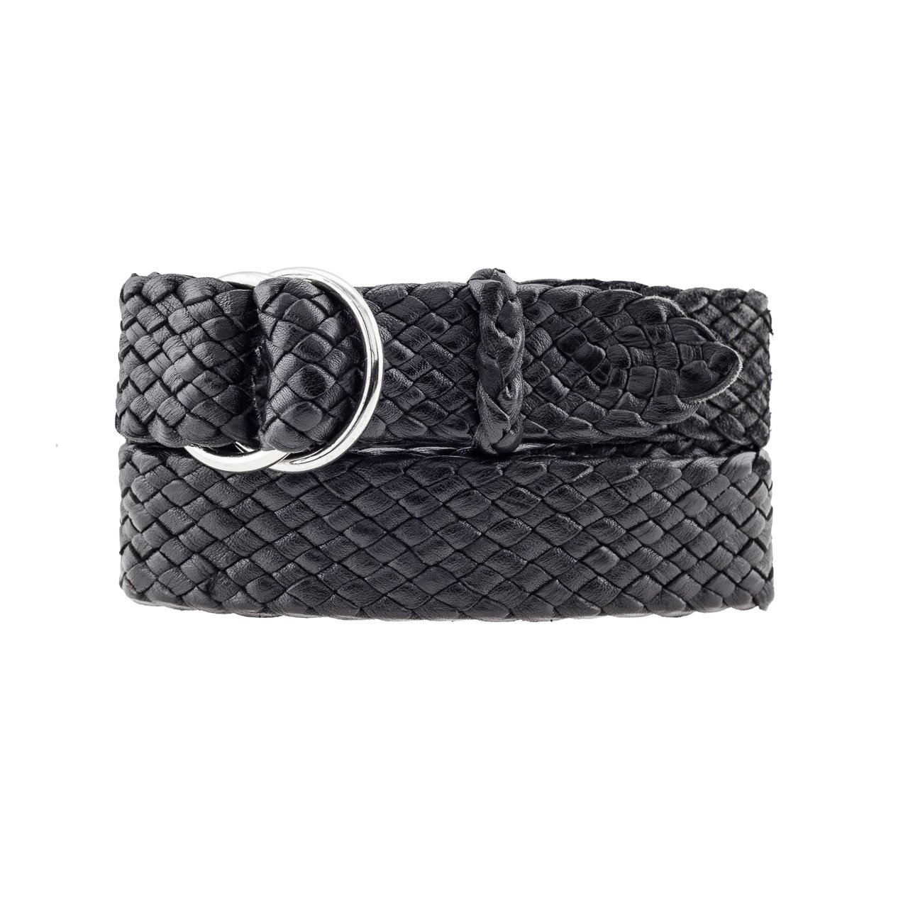 Hand Braided Kangaroo Leather Belt - Queenslander Style - 1 3/8 Inch Wide with Silver Rings - Durable & Stylish for Casual Wear, Outdoor Adventures & Formal Occasions