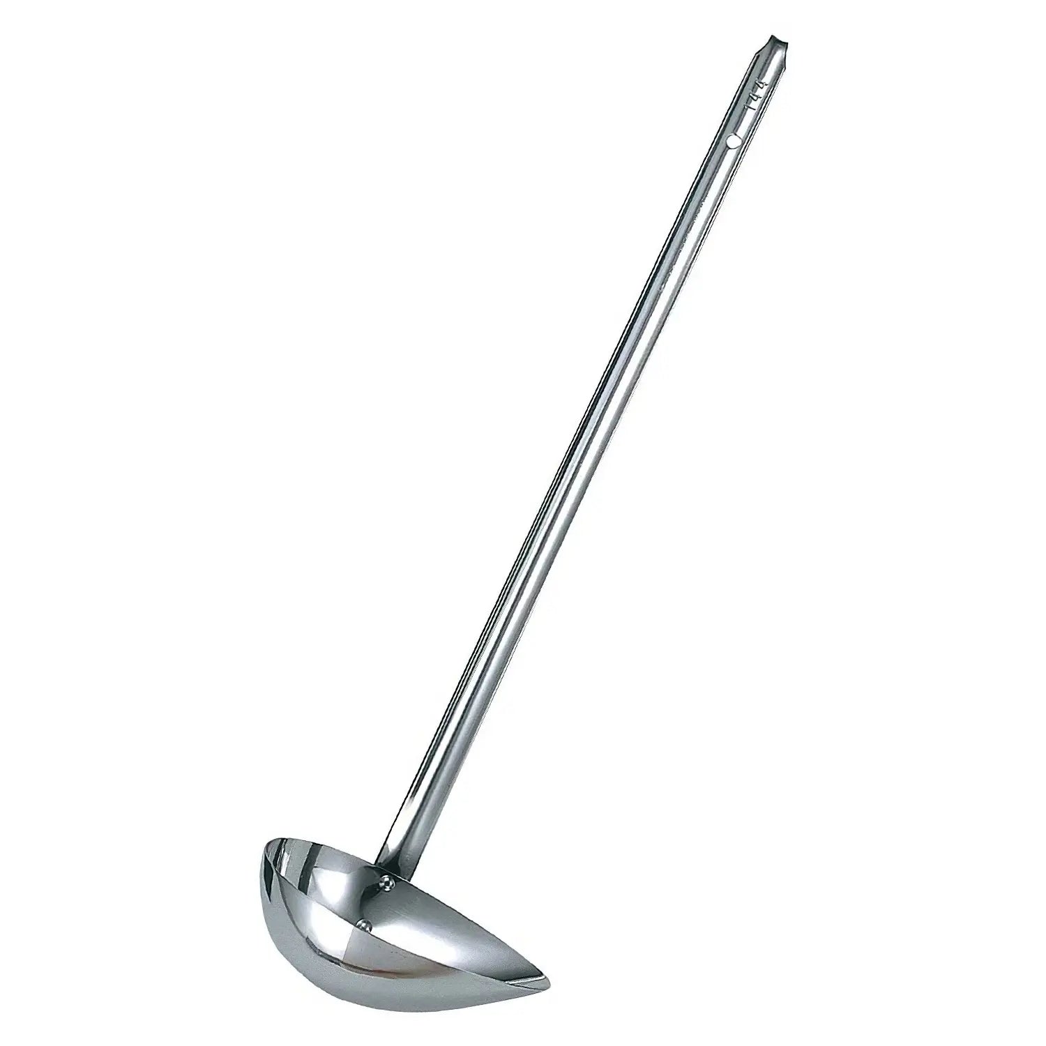 Premium Stainless Steel Side Scooping Long Ladle - Durable Soup Spoon for Cooking, Serving & Stirring - Perfect for Kitchen, Restaurants & Outdoor BBQ