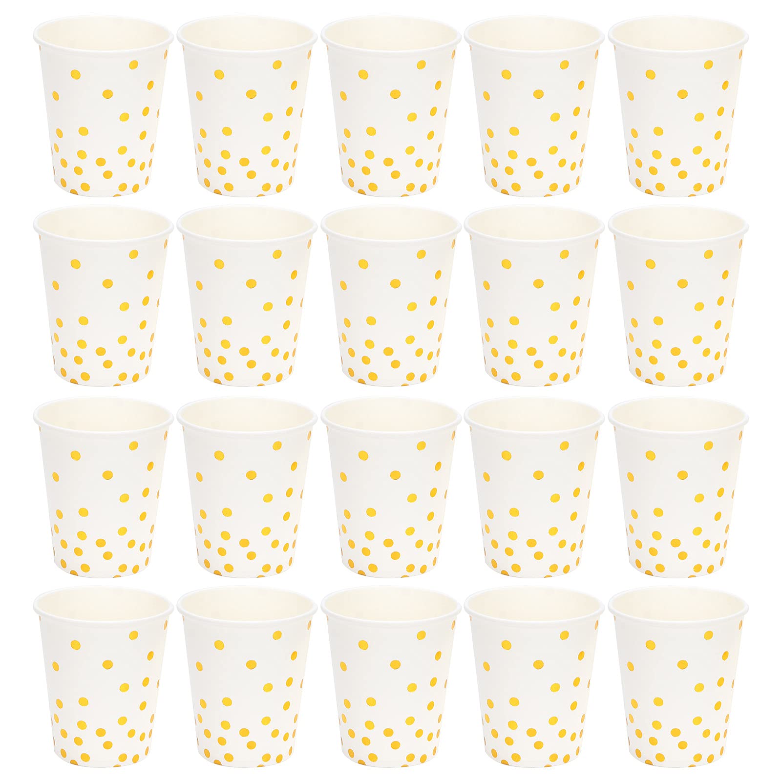 Disposable Paper Cups 20-Pack - Small White Drinking Cups for Coffee, Tea, Juice | Eco-Friendly Party Cups for Holiday, Birthday & Office Use