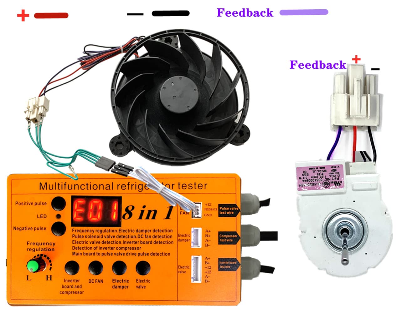 Refrigerator Multi-Function Diagnostic Tool - Inverter Board, Compressor, Electromagnetic Valve & Fan Throttle Tester | Professional Appliance Repair Kit for Home & Commercial Use