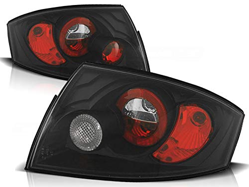 Audi TT Tail Light Assembly (1999-2006) - VR-1736 Black LED Rear Lights Pair - Complete Driver & Passenger Side Replacement - Perfect for Night Driving & Enhanced Safety