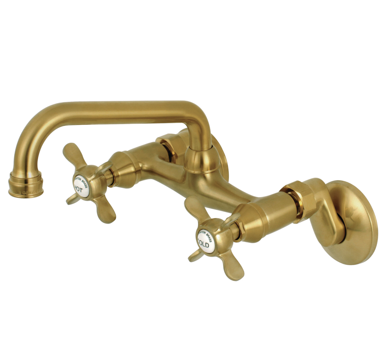 Essex Two Handle Wall Mount Kitchen Faucet - Durable Stainless Steel Sink Faucet for Modern Kitchens | Perfect for Small Spaces & RV Use