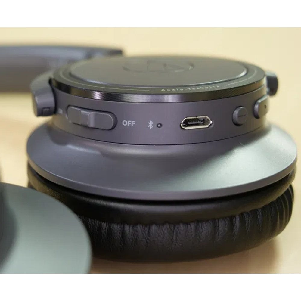 Audio Technica ATH SR30BT Wireless Bluetooth Headphones - 40mm Drivers, 70-Hour Battery Life (Renewed Like New, Charcoal Gray) - Perfect for Travel, Commuting & Home Listening