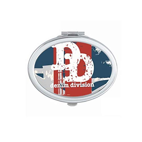DIYthinker Graffiti Street Style Red & Blue Phone Booth Pattern Portable Folding Mirror - Double-Sided Handheld Makeup & Glasses Mirror for Travel, Home, and Office Use
