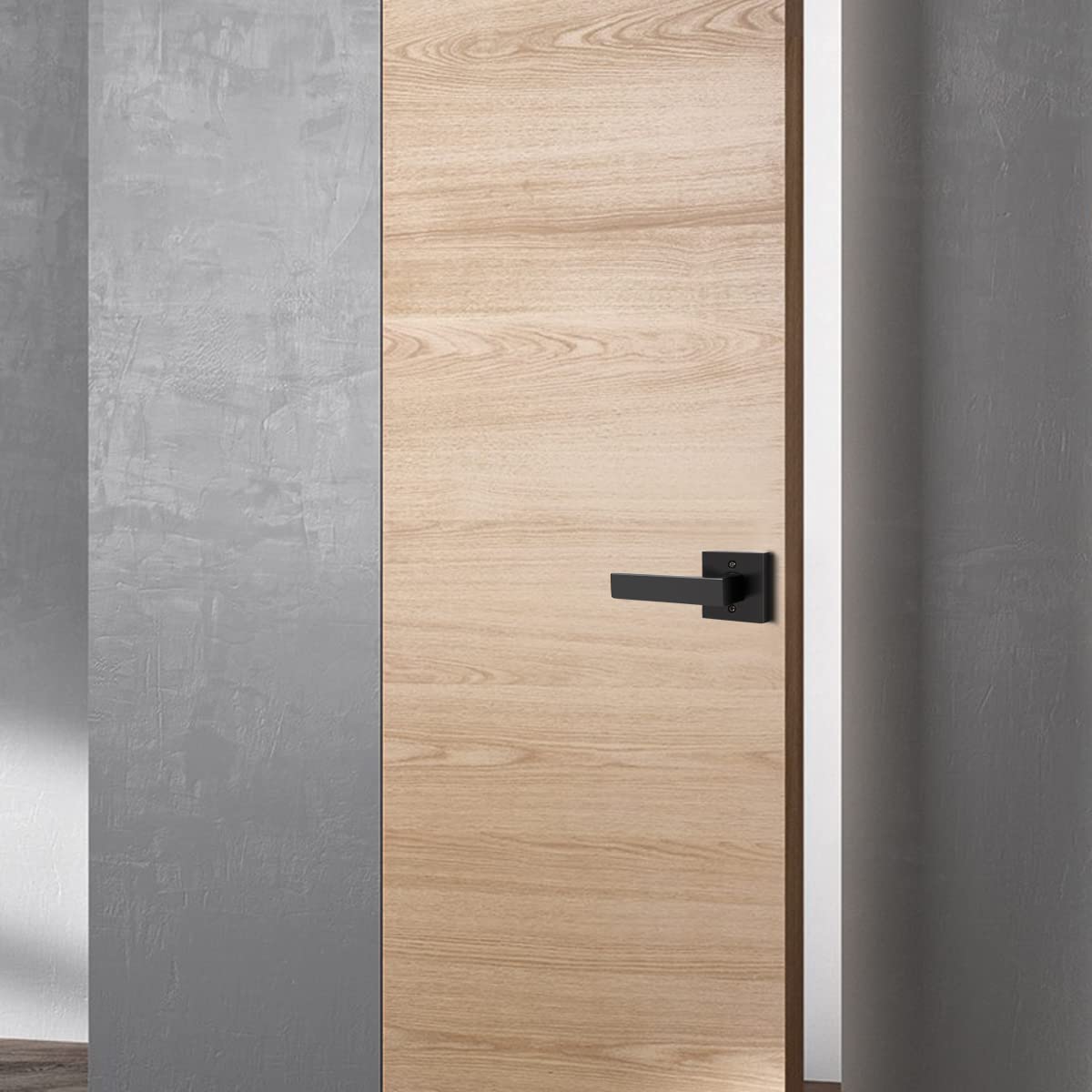 Probrico Heavy Duty Half Dummy Lever - Matte Black Non-Turning Interior Inactive Door Handle for Closet & Pantry (Left/Right Handed) - Perfect for Bedrooms, Bathrooms & Storage Rooms