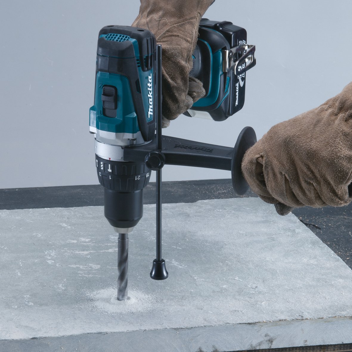 Makita DHP458Y1J 18V Cordless Drill Kit with 2 Batteries - Powerful & Lightweight for DIY Projects, Home Repairs, and Professional Construction Work