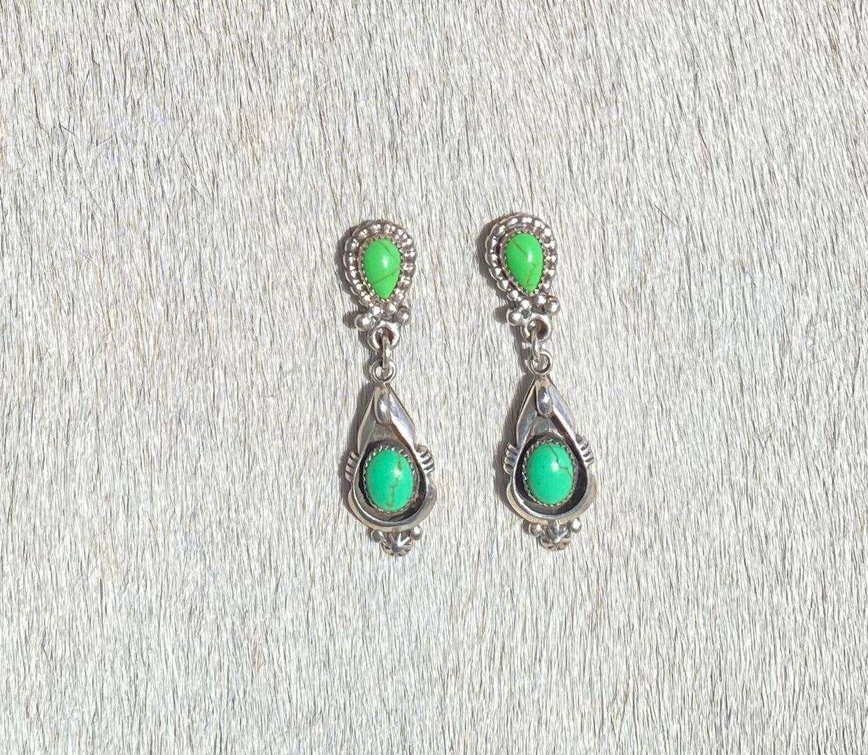 Natural Gaspeite Gemstone Stud Earrings for Women - Handmade Dainty Green Jewelry, Perfect for Everyday Wear & Gift Giving