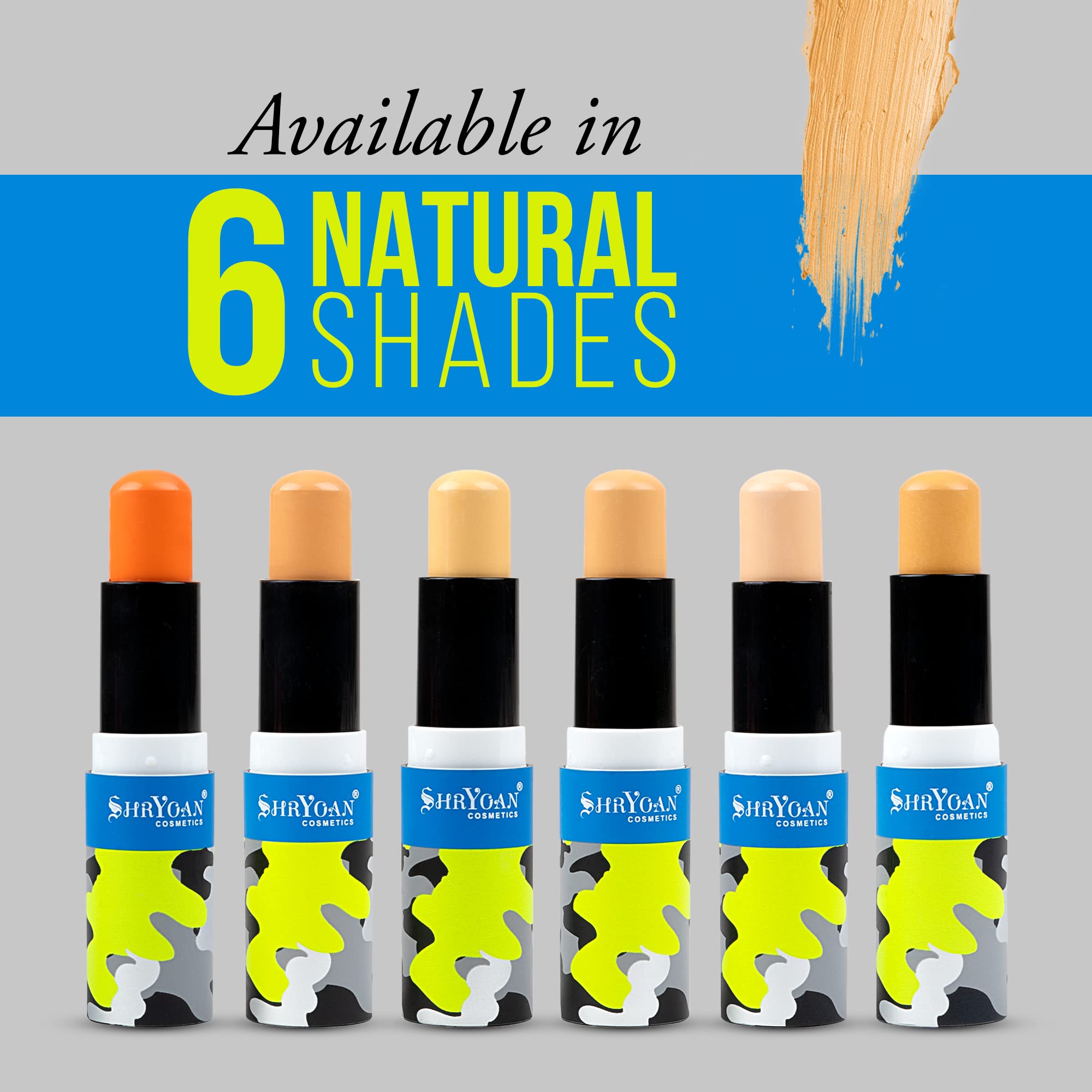 Shryoan Full Coverage Face & Body Concealer - Long Lasting, Waterproof & Natural Finish for All-Day Wear | Perfect for Daily Makeup, Special Occasions & Photo Shoots