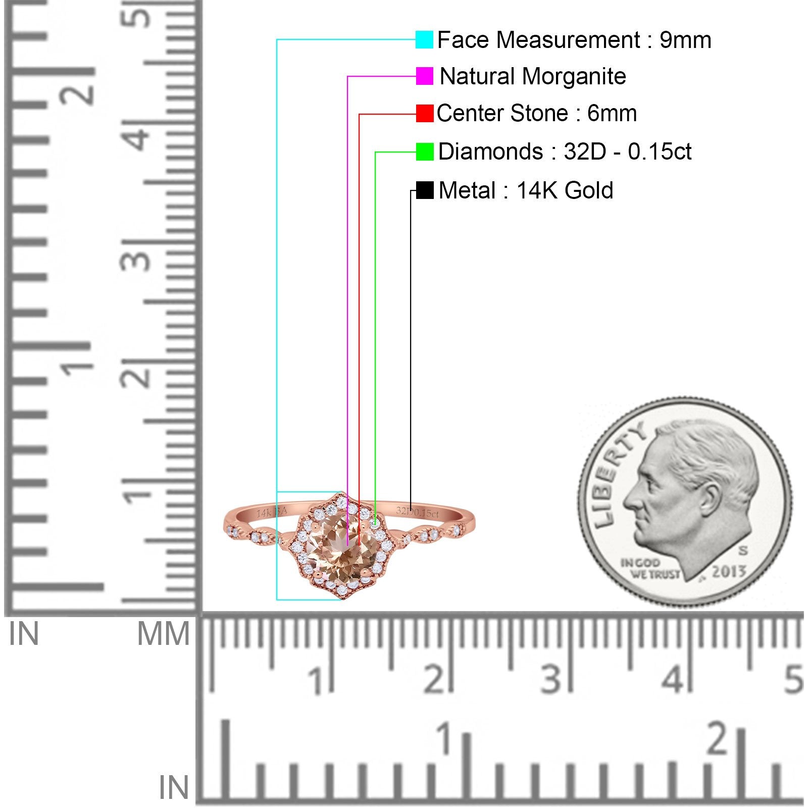 14K Gold 0.99ct Round Petite Dainty 6mm G SI Diamond Engagement Wedding Ring for Women - Elegant Bridal Jewelry Gift for Proposal, Anniversary & Special Occasions