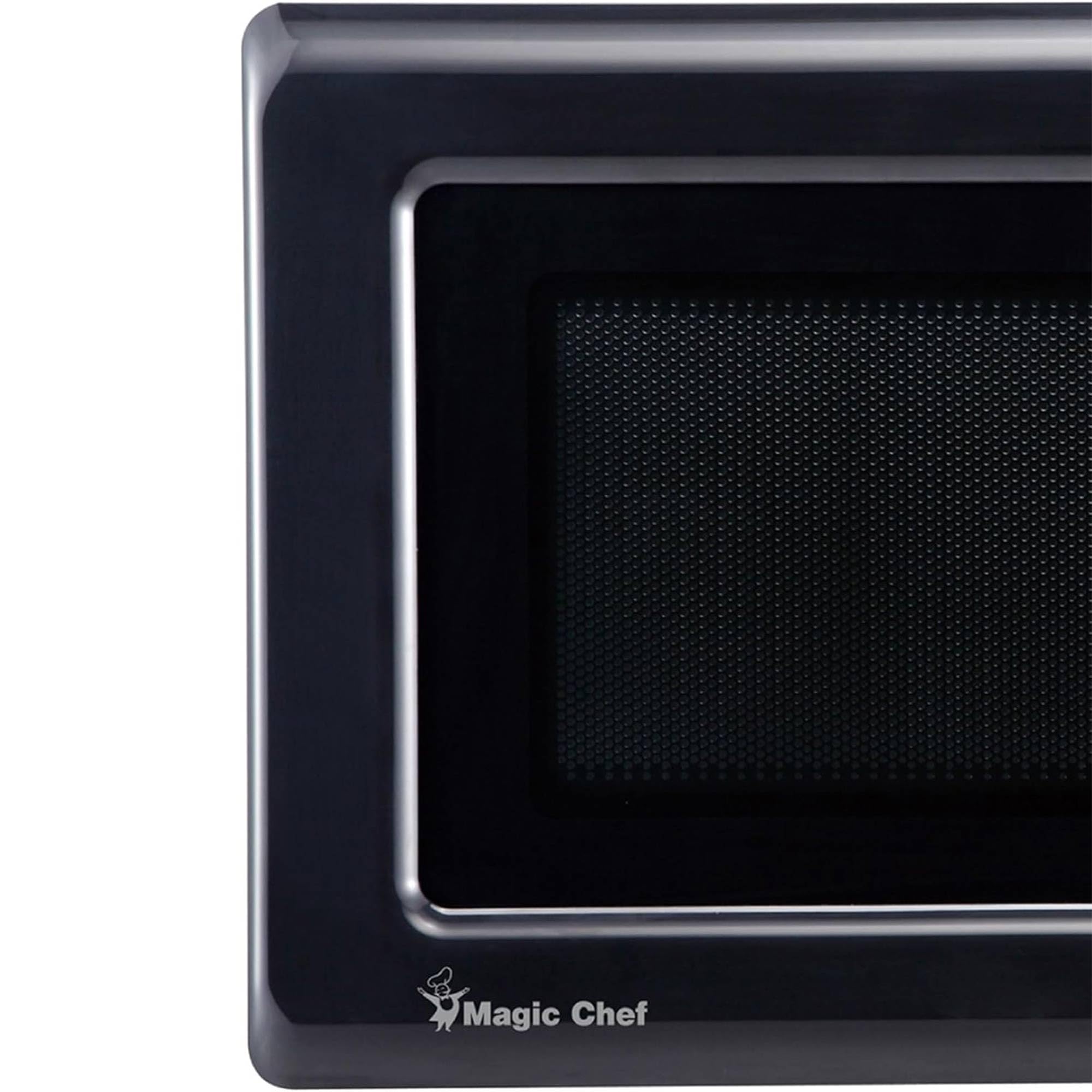 Magic Chef 0.9 Cu Ft 900W Compact Stainless Steel Countertop Microwave Oven - 6 Pre-Programmed Cooking Modes, Black | Perfect for Small Kitchens, Dorms, Offices & RVs