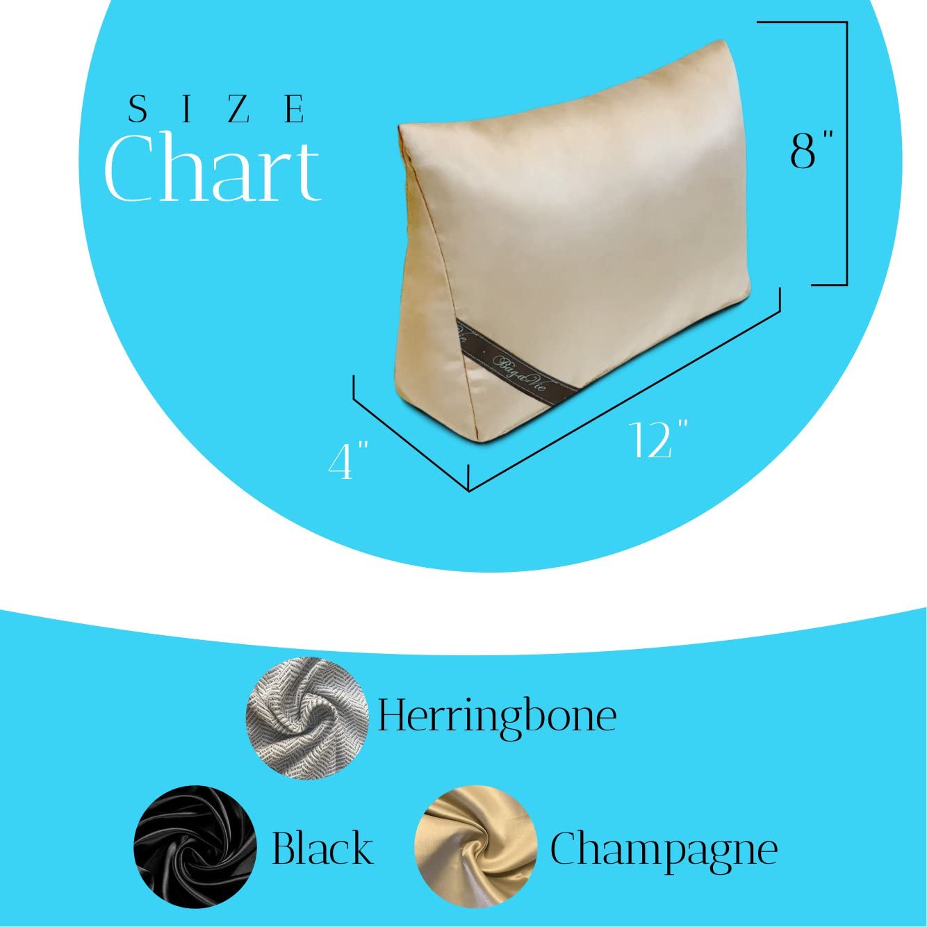 Luxury Handbag Shaper Insert for Women's Purses - Champagne Pillow Organizer for Kelly 35 - Perfect for Travel, Work & Special Occasions