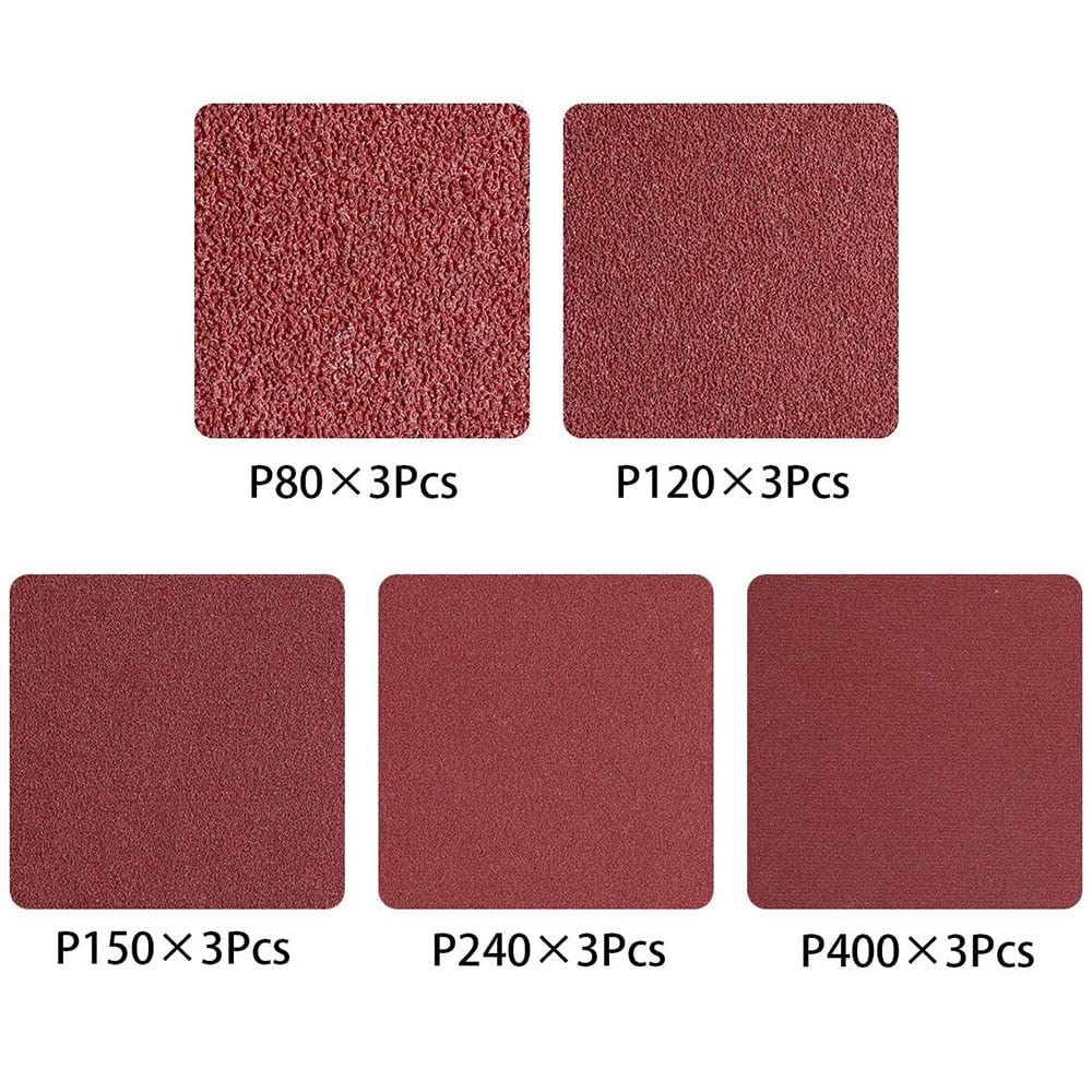 15PCS Sanding Belt Set 100 x 915mm (3 Each of 80/120/150/240/400 Grit) for Belt Sander - Woodworking, Metal Grinding & Rust Removal - Perfect for DIY Projects & Professional Use