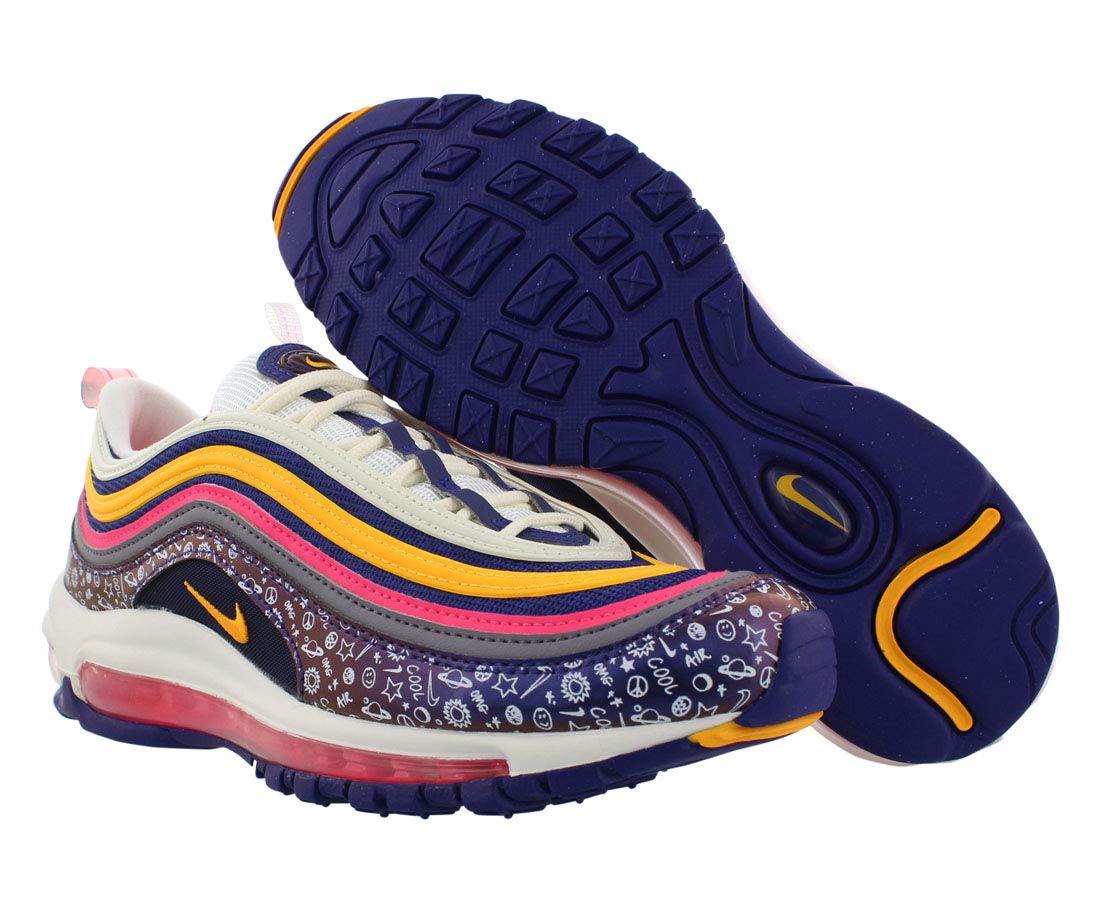 Nike Air Max 97 GS Big Kids Running Shoes - Size 7 (Ci9929-500) | Comfortable Sneakers for School, Sports & Everyday Wear