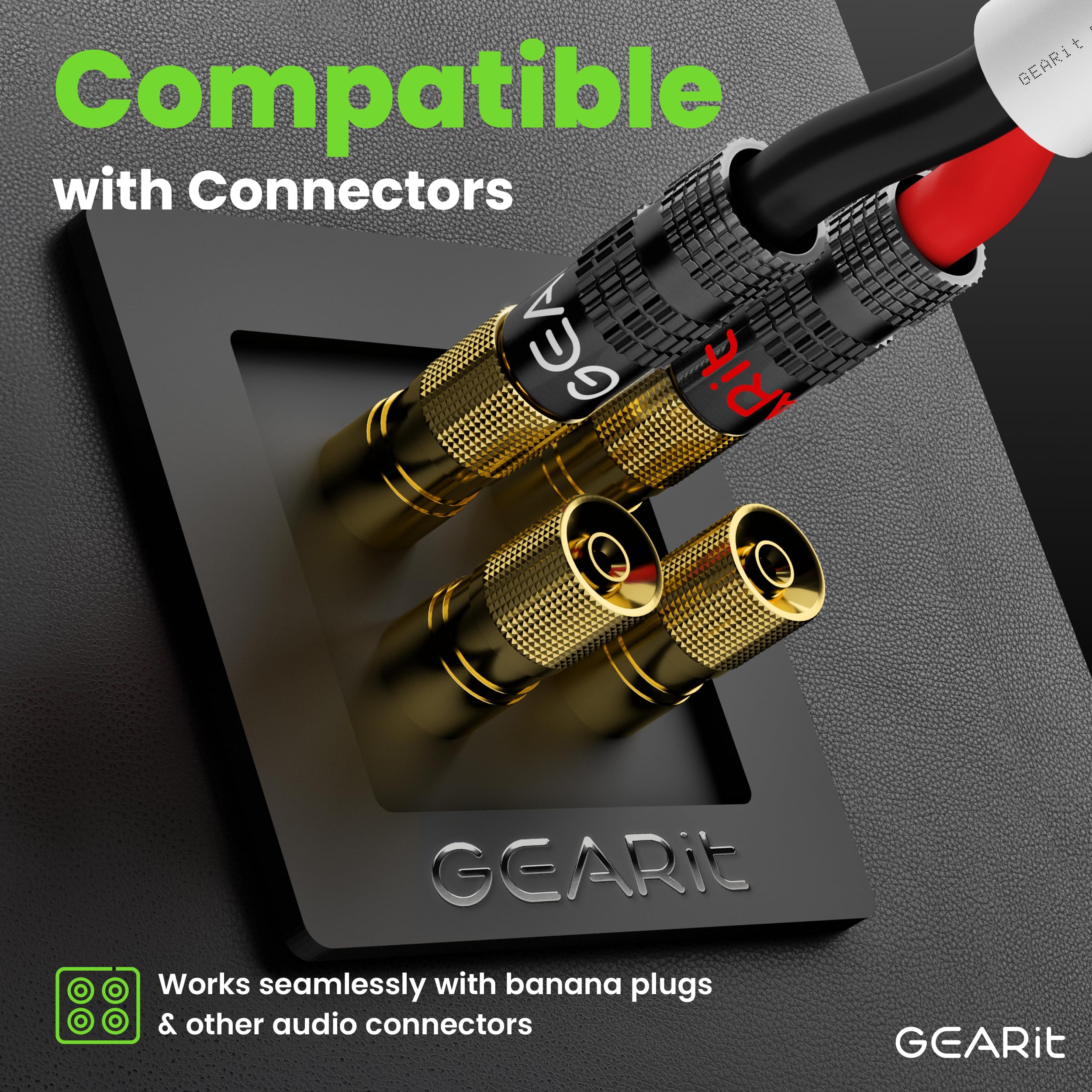 GearIT 12/2 Speaker Wire 250ft - 12AWG Gauge In-Wall Audio Cable CL2 Rated, OFC Oxygen-Free Copper (White) - Perfect for Home Theater Systems & Professional Audio Installations