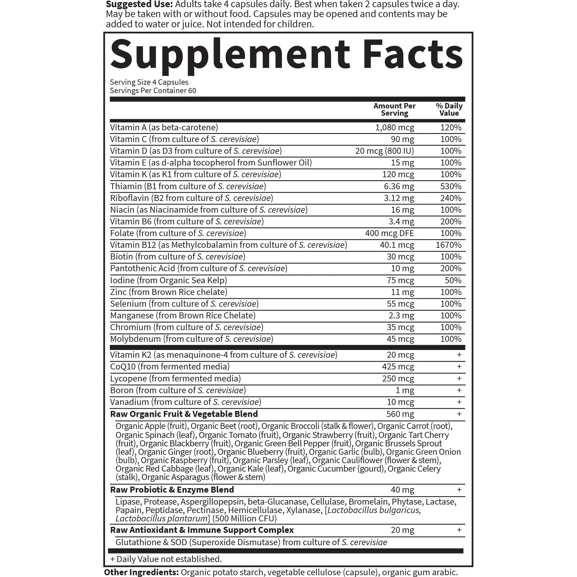 Garden of Life Vitamin Code Men's Multivitamin - 50+ Whole Food Nutrients for Energy & Immune Support - Best for Active Men & Daily Wellness - Perfect for Gym, Work & Healthy Lifestyle