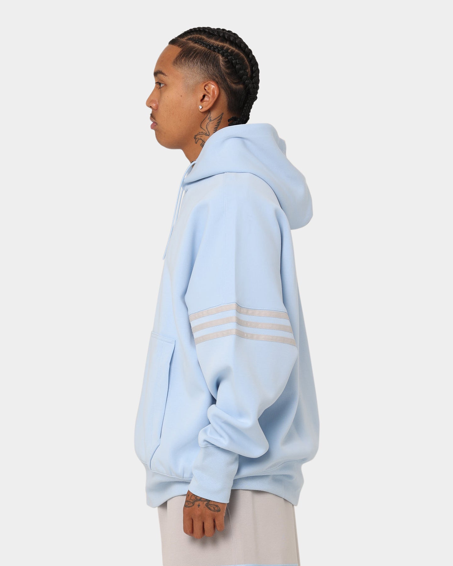 Adidas New C Hoodie Clear Sky - Men's Lightweight Pullover Sweatshirt for Casual Wear & Street Style | Perfect for Running, Gym, and Everyday Comfort