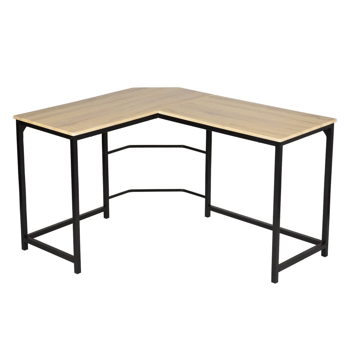 Ergonomic L-Shaped Computer Desk with Keyboard Tray - Sturdy Wood Workstation for Home Office, Gaming & Study - Space-Saving Corner Desk for PC & Laptop Users