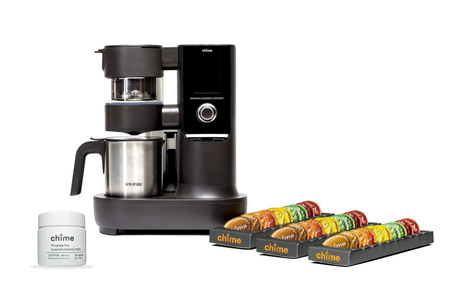 Chime Single Cup Chai Tea Brewer - Smart Electric Milk Tea Maker Machine 350ml (12oz) 110V 1500W for Home & Office - Perfect for Chai Latte, Bubble Tea & Matcha Drinks