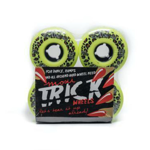 Moxi Trick 59mm Green Quad Wheels 4-Pack - Perfect for Roller Skating, Derby, and Outdoor Sports Activities