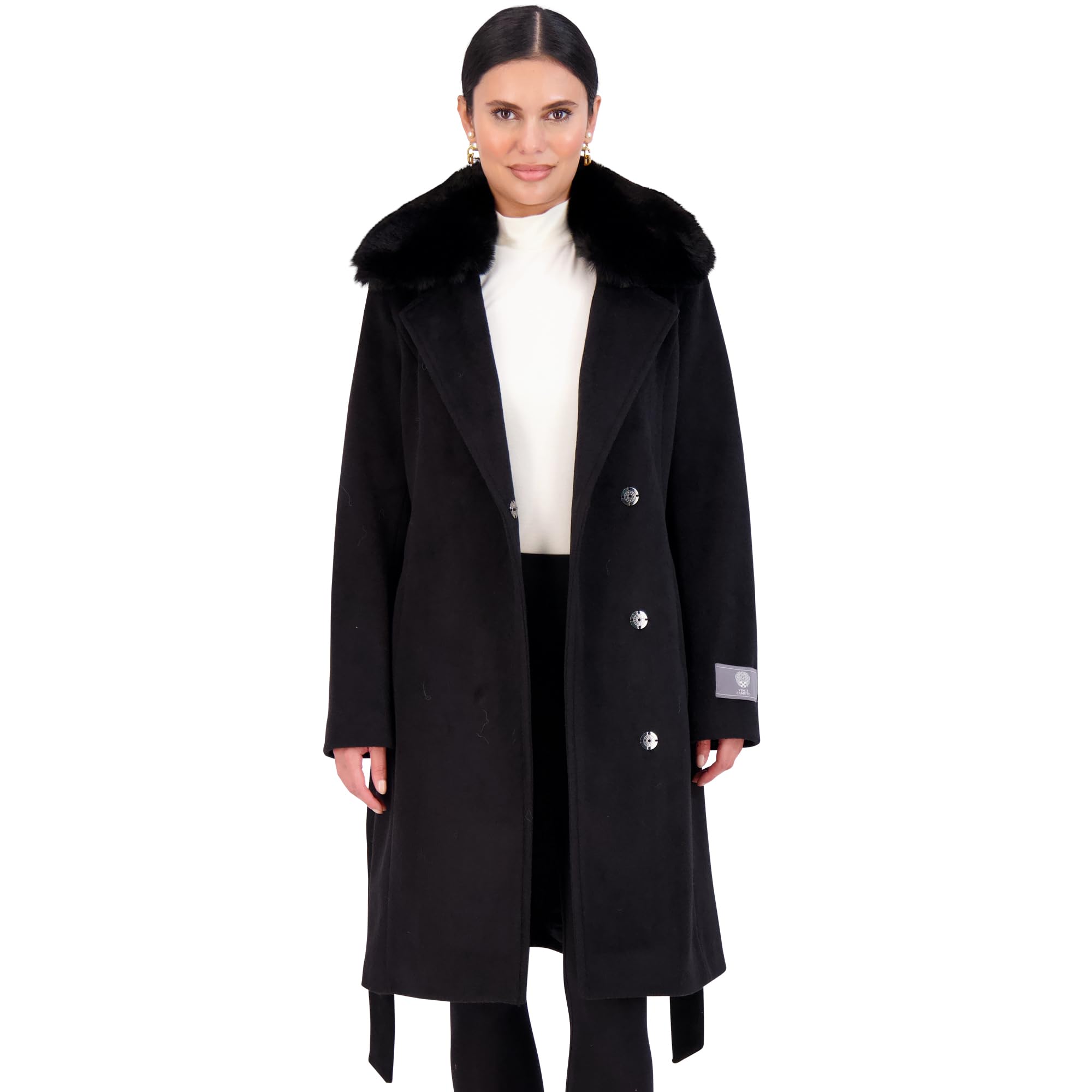 Vince Camuto Women's Wool Trench Coat - Winter Warm Peacoat & Dress Coat for Office, Parties & Formal Events - Stylish Outerwear for Cold Weather