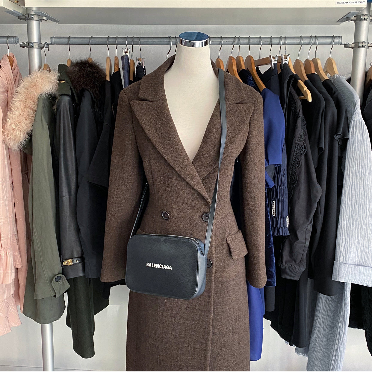 Balenciaga Everyday Logo Camera Crossbody Bag for Women | Stylish Designer Shoulder Bag | Perfect for Travel, Shopping & Daily Use
