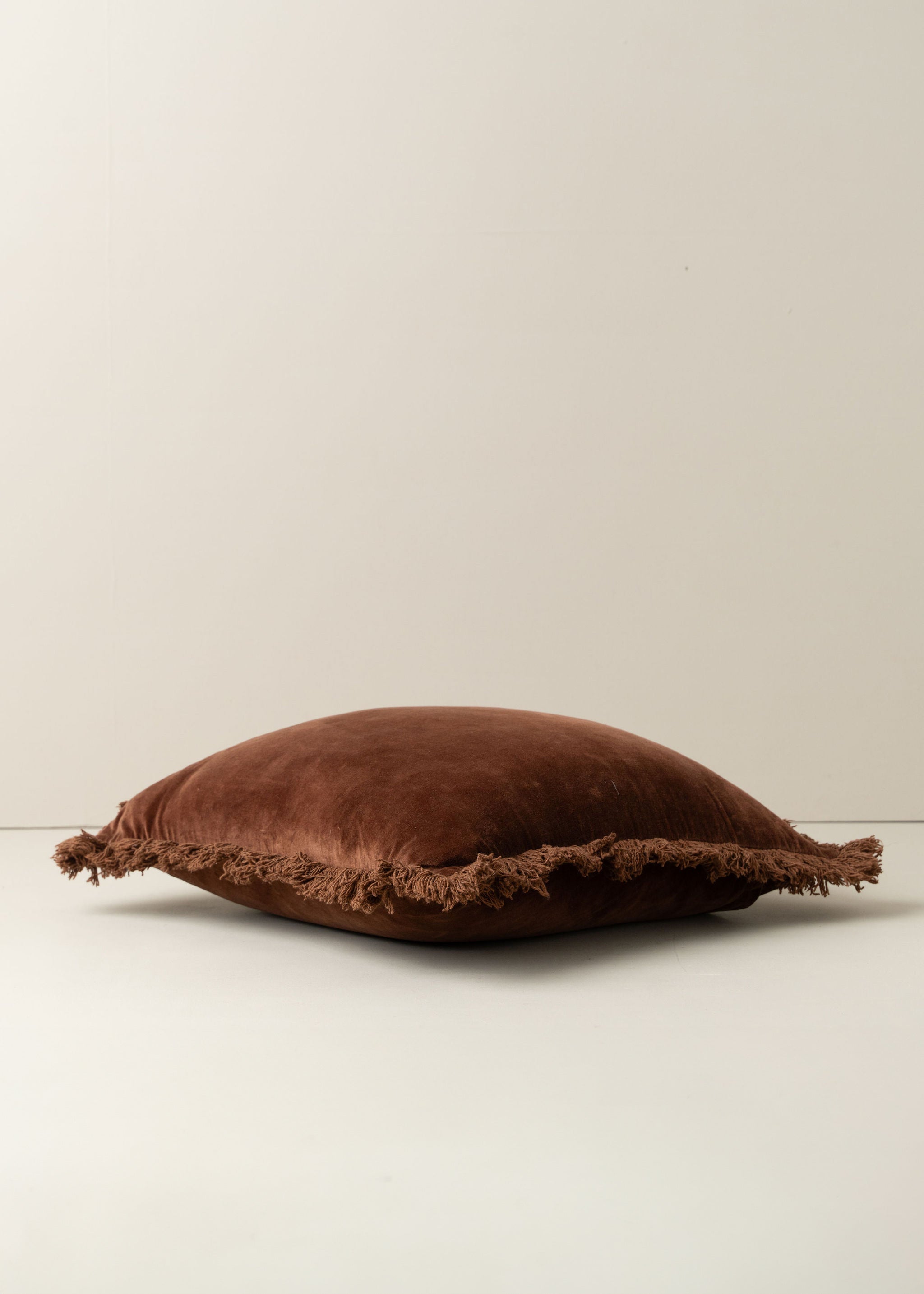Luxury Velvet Throw Pillow Cushion - Soft Chocolate Brown for Living Room, Bedroom, Sofa & Home Decor