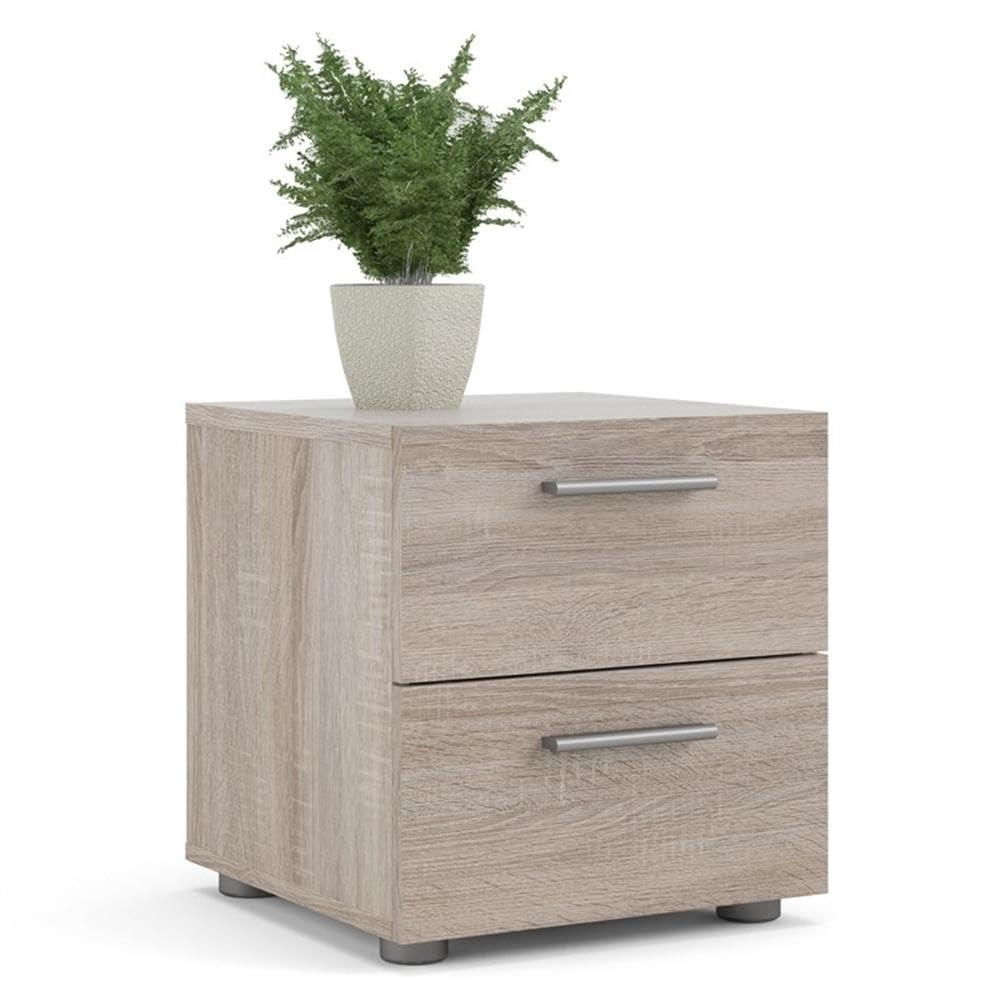 Home Square 4-Drawer Dresser & 2-Drawer Nightstand Set in Rich Truffle Finish - Perfect for Bedroom Furniture & Home Storage Organization