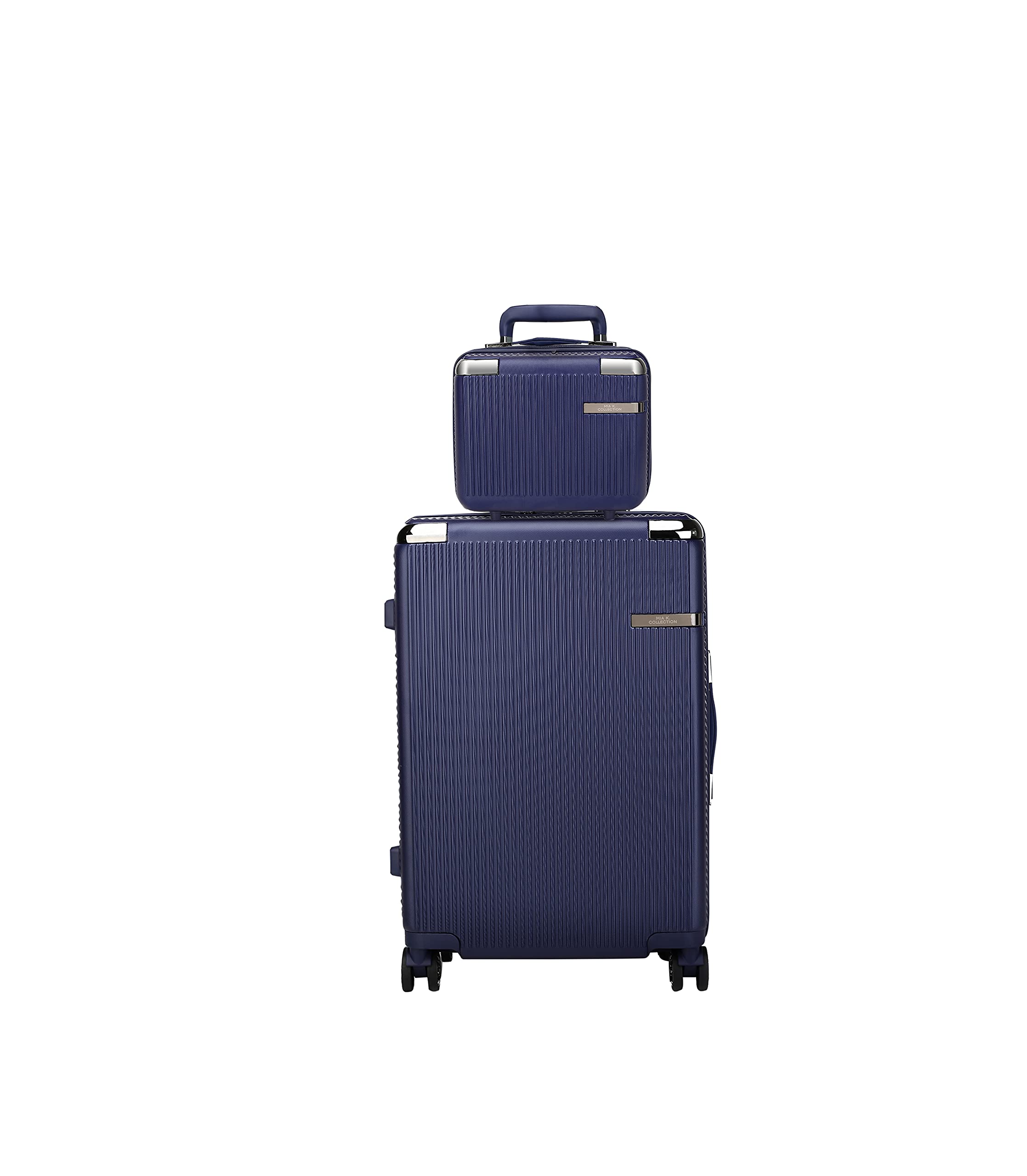 MKF Collection 2-Piece Polycarbonate Carry-On Luggage Set - Lightweight Durable Hardshell Spinner Suitcase for Travel, Business Trips & Weekend Getaways