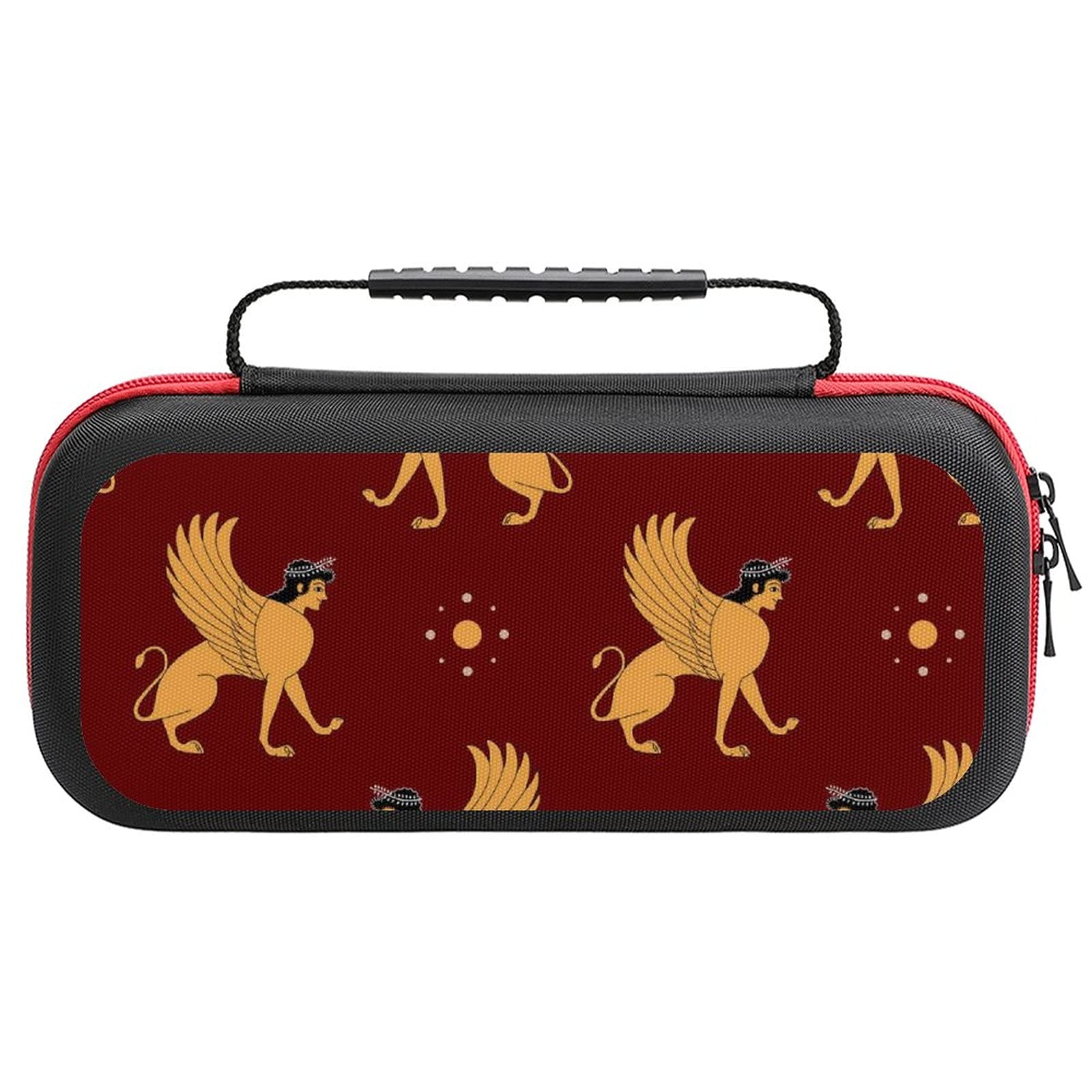 Greek Sphynx Art Printed Travel Case for Nintendo Switch Lite - Portable Storage Bag for Console & Accessories - Perfect for Gaming On-The-Go, Commuting, and Travel Protection