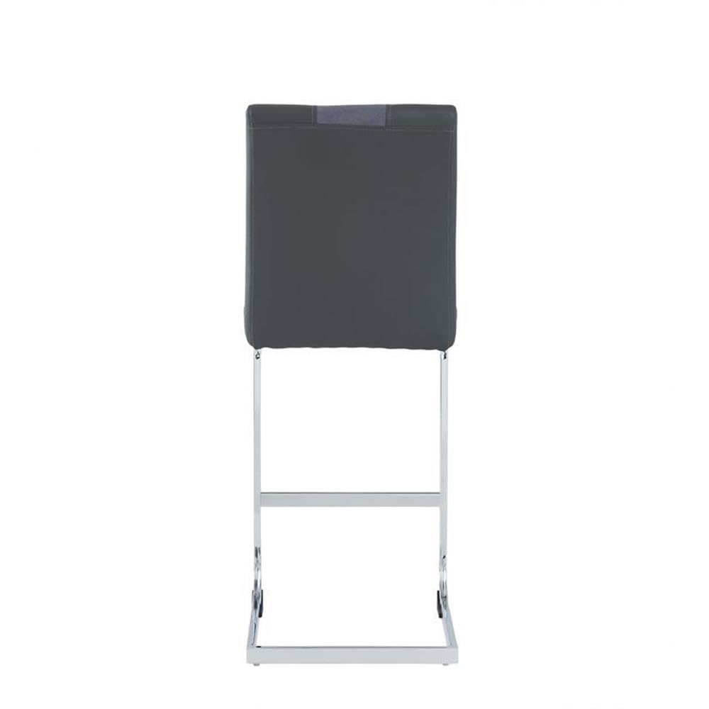Global Furniture USA Set of 4 Grey Bar Stools - Modern Kitchen Counter Height Stools for Dining Room, Bar & Breakfast Nook