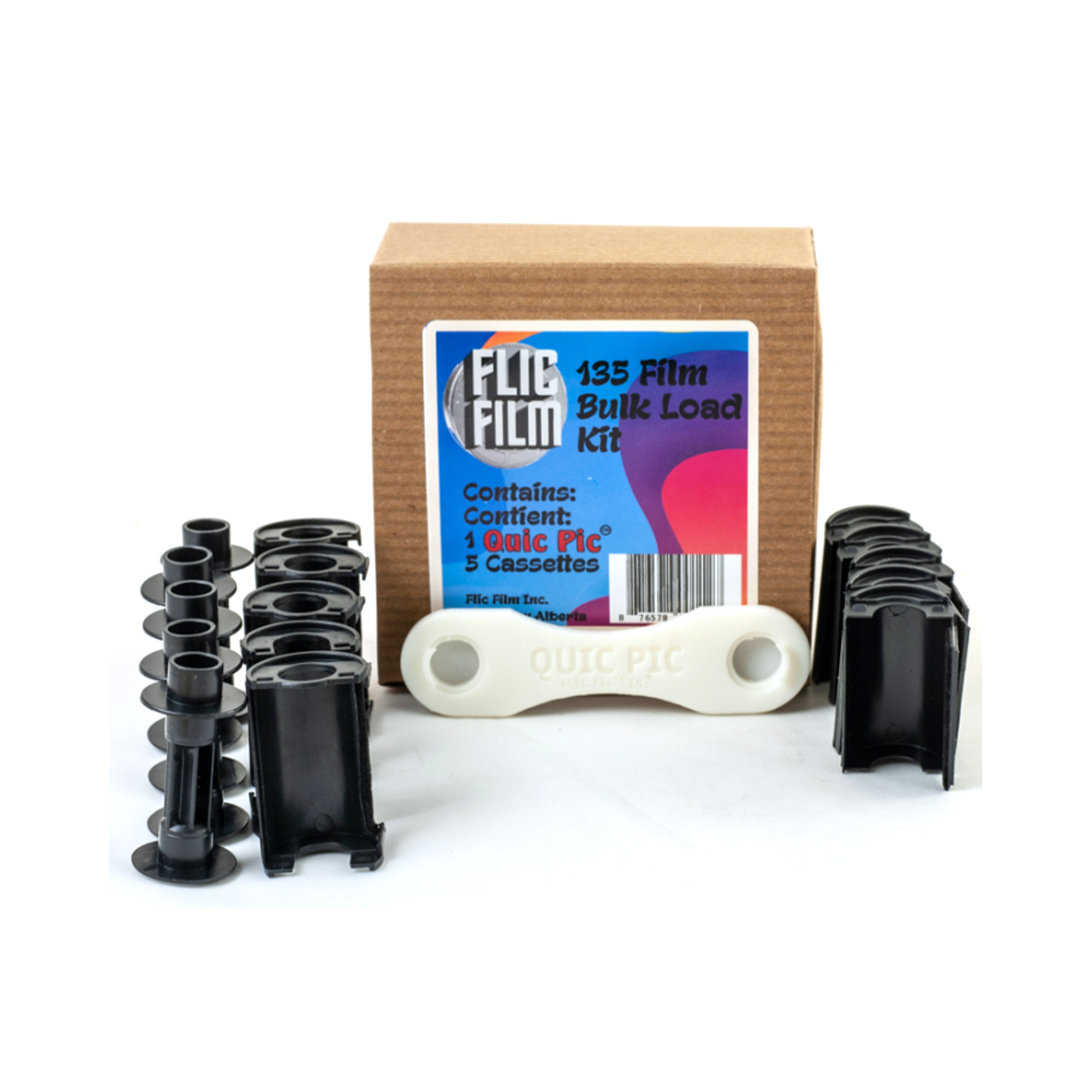 Flic Film 35mm Bulk Film Loader Cassette Kit with Quic Pic - Perfect for Film Photography Enthusiasts & DIY Film Loading at Home or Studio