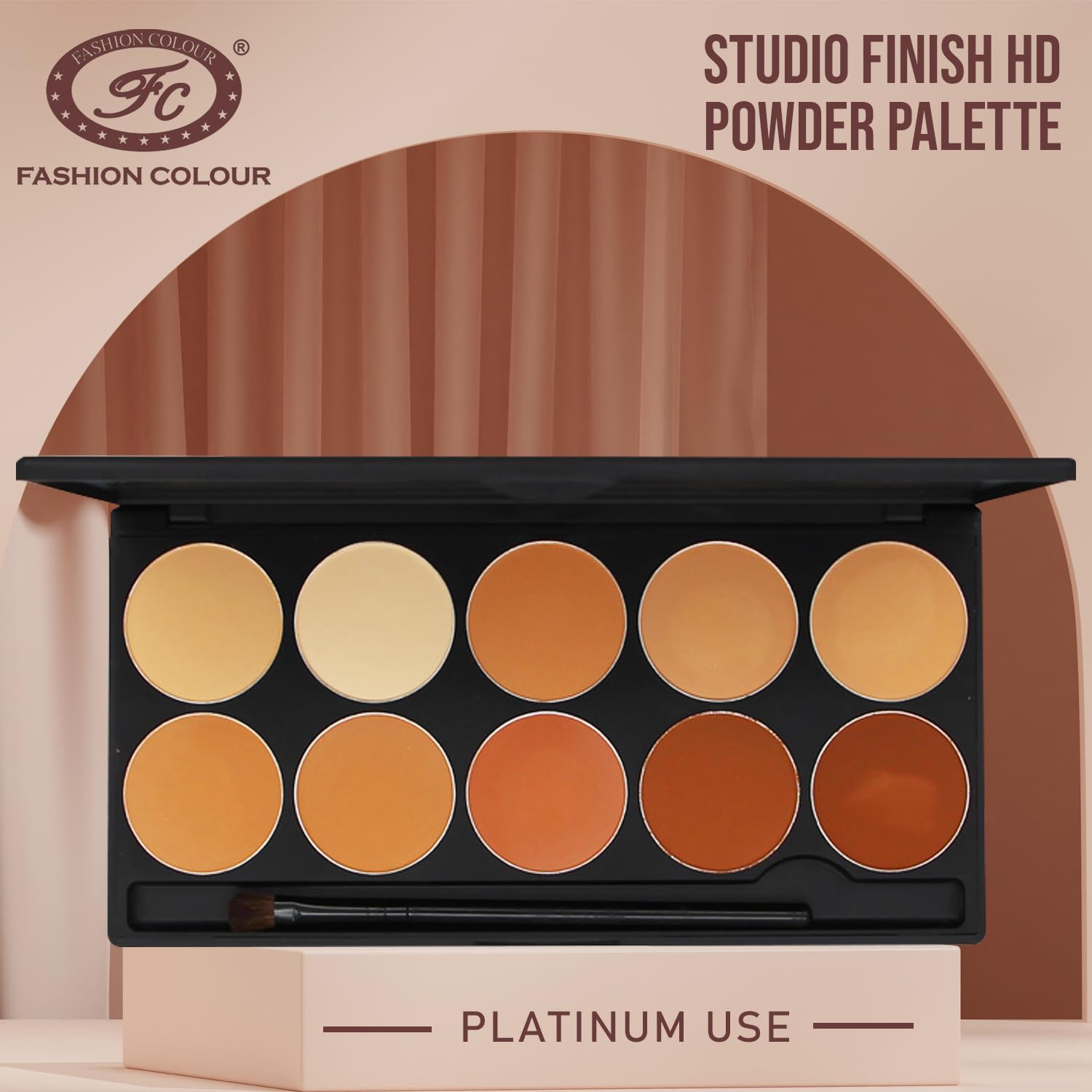 Fashion Colour Studio Finish HD Powder Palette - Professional Makeup Setting Powder for Flawless Skin | Perfect for Daily Wear, Photo Shoots & Special Occasions