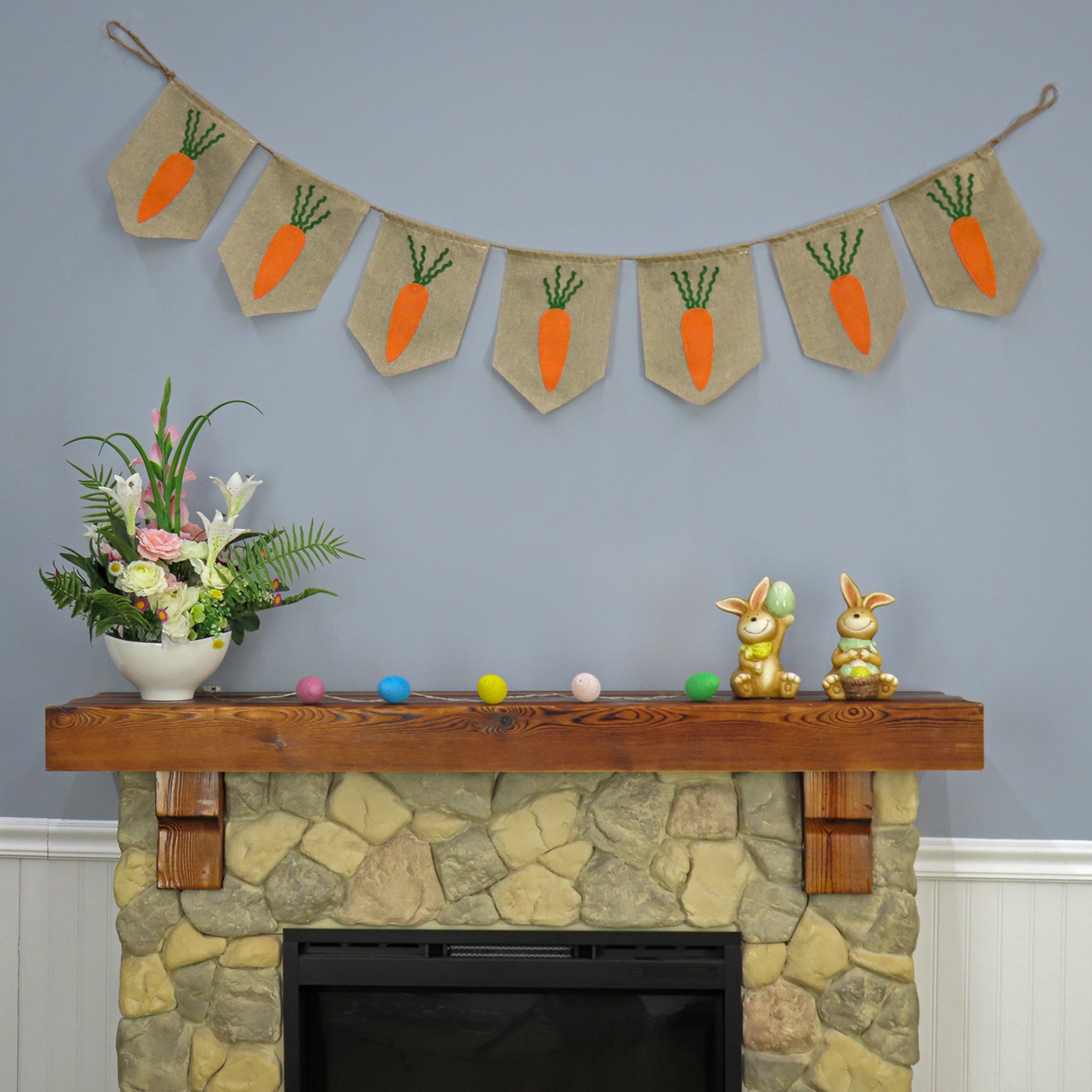 70 Inch Carrots Hanging Easter Banner Decoration - Spring Party Decor, Easter Egg Hunt, Home & Garden Holiday Decorations