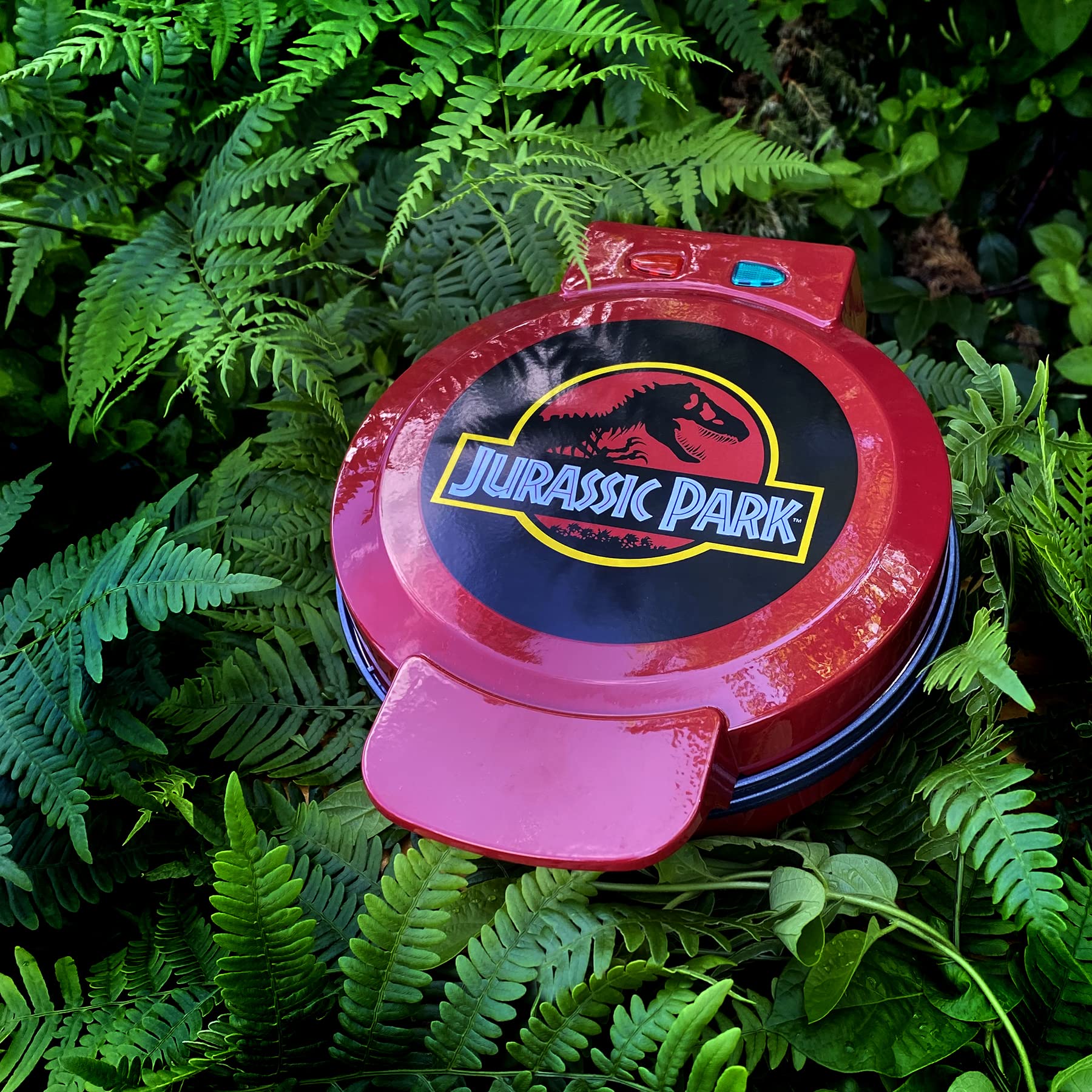 Jurassic Park Waffle Maker - Dinosaur Themed Waffle Iron with T-Rex Design - Perfect for Breakfast, Kids Parties & Jurassic Park Fans