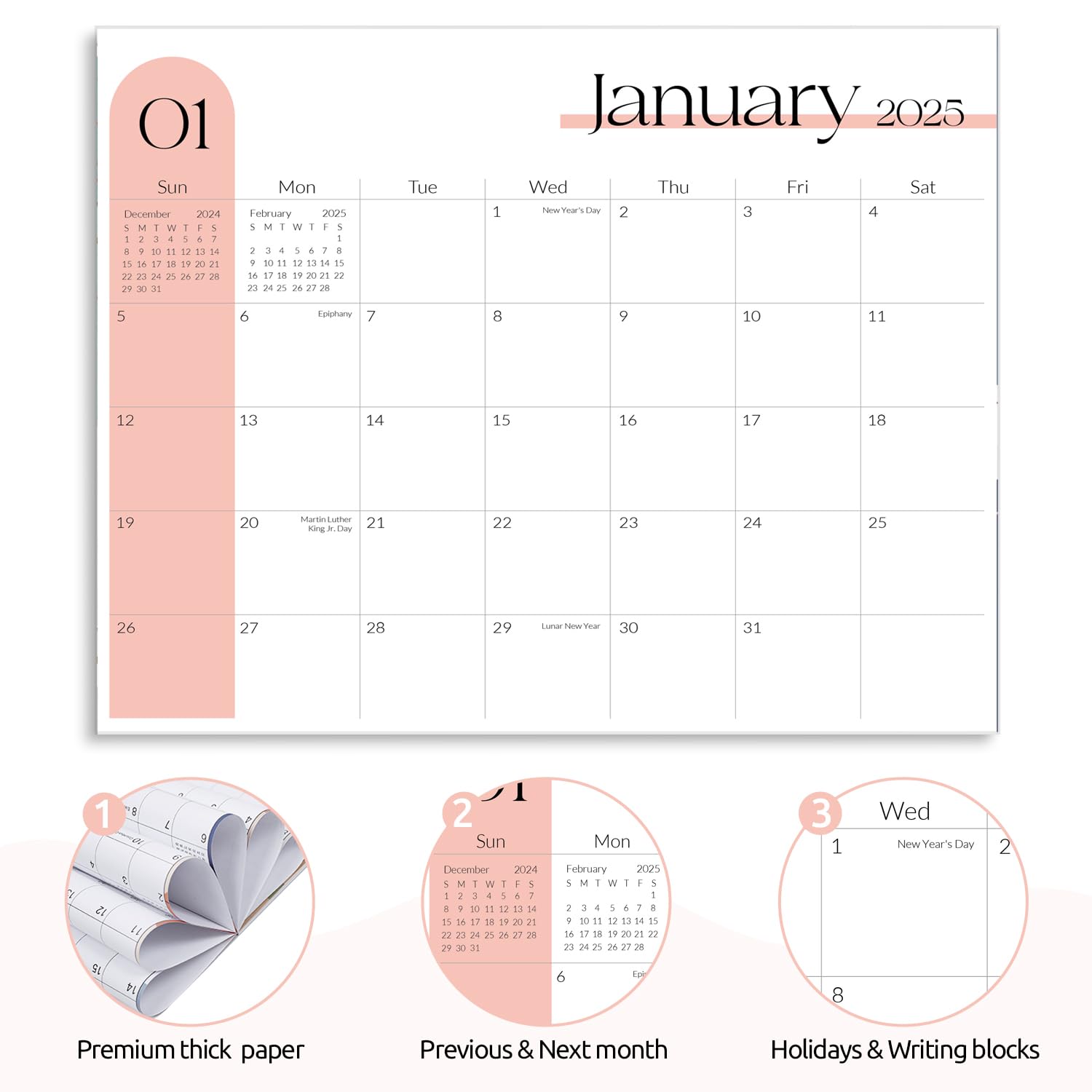 SKYDUE 18-Month Magnetic Refrigerator Calendar (July 2024-December 2025) - 13
