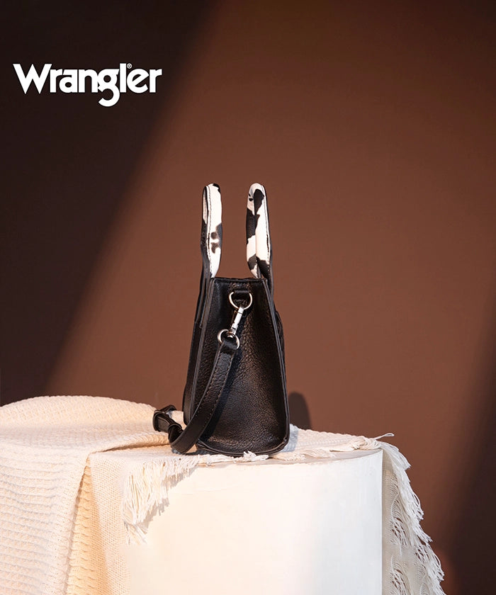 Wrangler Cow Print Mini Tote Bag - Stylish Western Crossbody Purse for Women | Perfect for Shopping, Travel & Everyday Use