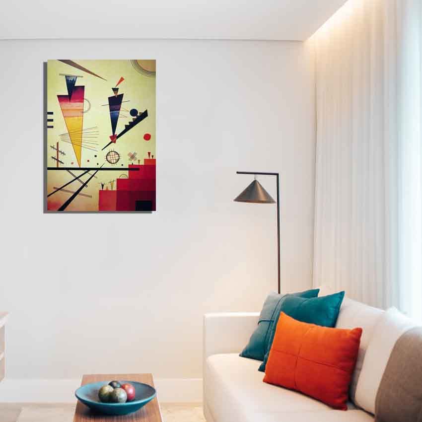Wassily Kandinsky 'Merry Structure' Abstract Canvas Oil Painting - Wall Art Poster Print for Living Room & Bedroom Decor (90x126cm/35x50in, Unframed) | Modern Home & Office Wall Decor