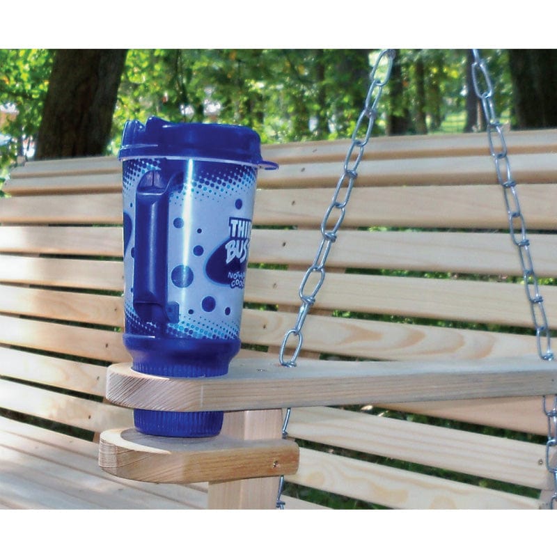 LA Swings Cypress Wooden Console Porch Swing - Outdoor Relaxation for Garden, Patio, and Backyard