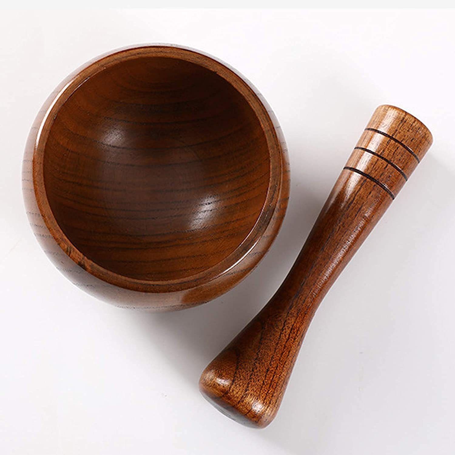Premium Bamboo Mortar and Pestle Set - Natural Wood Spice & Herb Grinder for Pesto, Powder, Pills - Perfect for Kitchens, Apothecary & DIY Herbal Remedies - Ideal for Grinding Fresh Spices, Crushing Medications & Making Homemade Seasonings