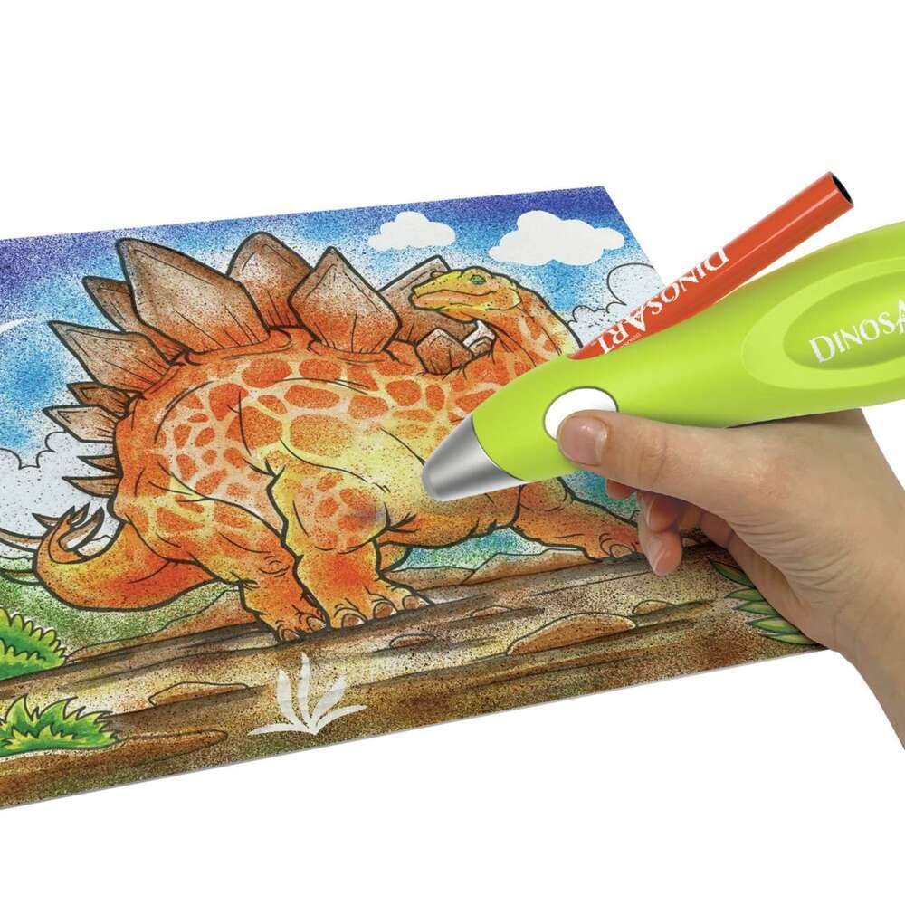 DinosArt Electric Spray Pen for Art & DIY Projects - Battery Operated Airbrush Kit for Painting, Crafting, and Nail Art - Perfect for Artists, Hobbyists & Beginners