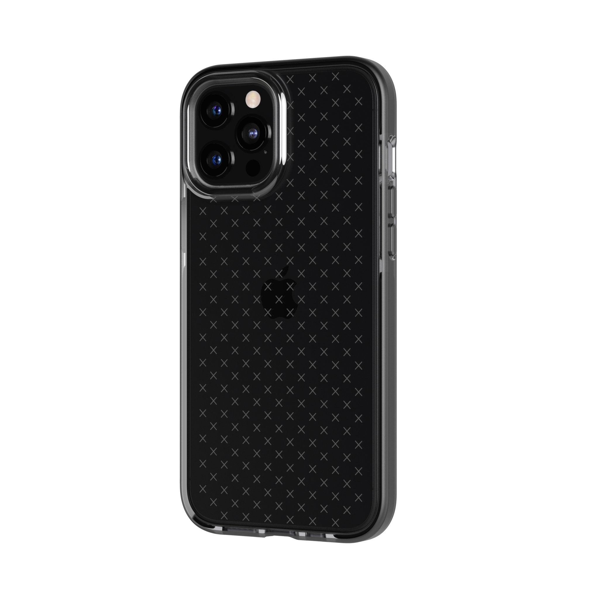 Tech21 Evo Check Shockproof Phone Case for iPhone 12 & 12 Pro - Smokey Black | Slim Protective Cover for Everyday Use, Work & Outdoor Activities