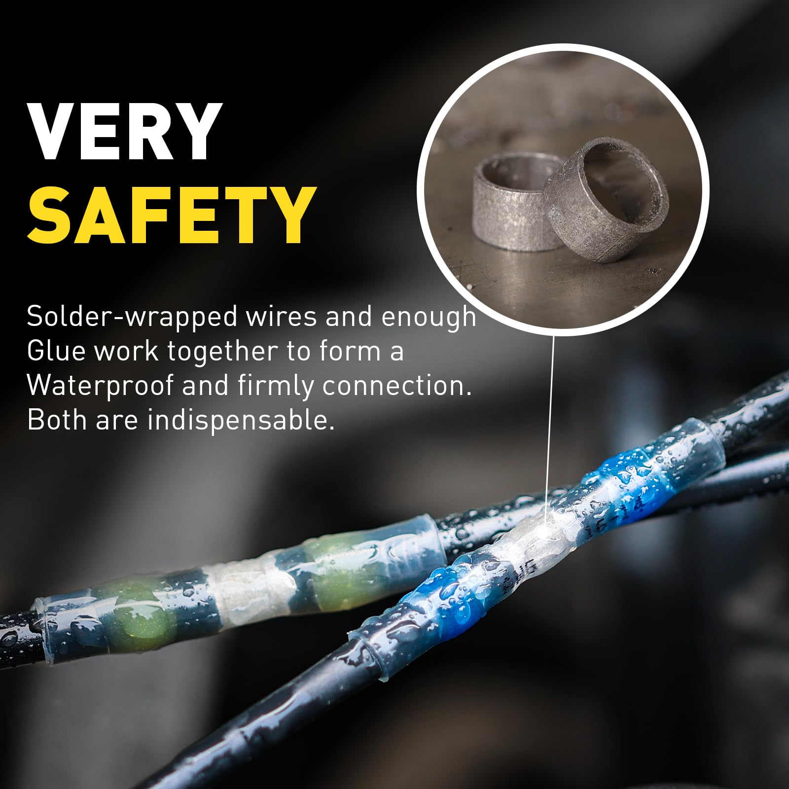 Haisstronica 400PCS White Solder Seal Wire Connectors - Waterproof Heat Shrink Butt Connectors for Marine, Electrical & Electronics (26-24 AWG) - Ideal for Boat Wiring, Automotive Repairs & DIY Electronics Projects