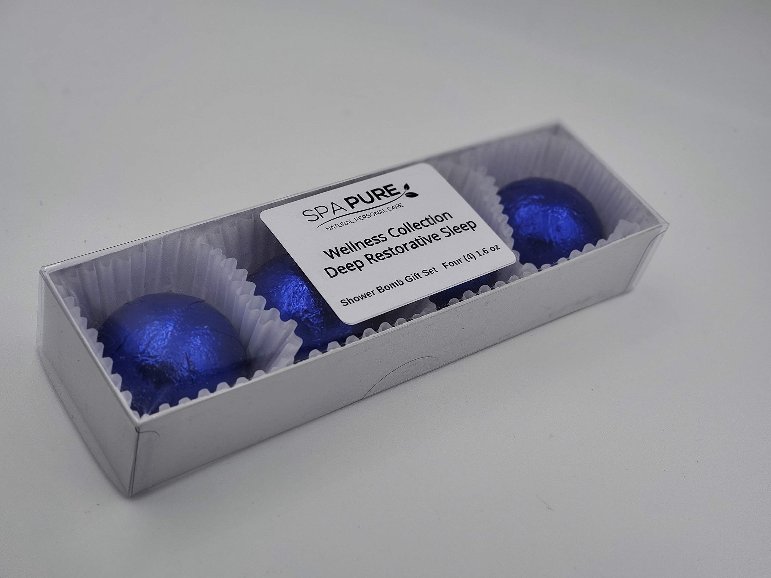 Deep Restorative Sleep Aromatherapy Shower Steamers with Essential Oils - 4 Pack Relaxing Bath Melts for Stress Relief & Better Sleep - Perfect for Home Spa Nights, Self Care & Gift Giving